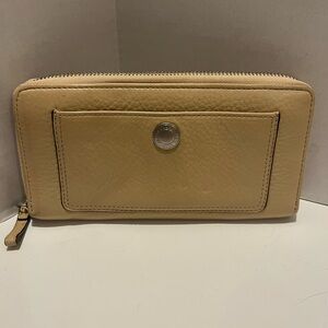 Coach Tan Leather Women's Zip Around Wallet